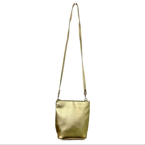 VINTAGE Medusa Gold Metallic Patchwork Crossbody Bag ( like Versace) - Picture 6 of 11